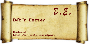 Dér Eszter névjegykártya