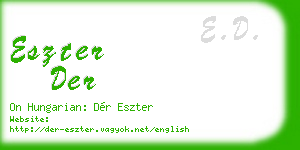 eszter der business card